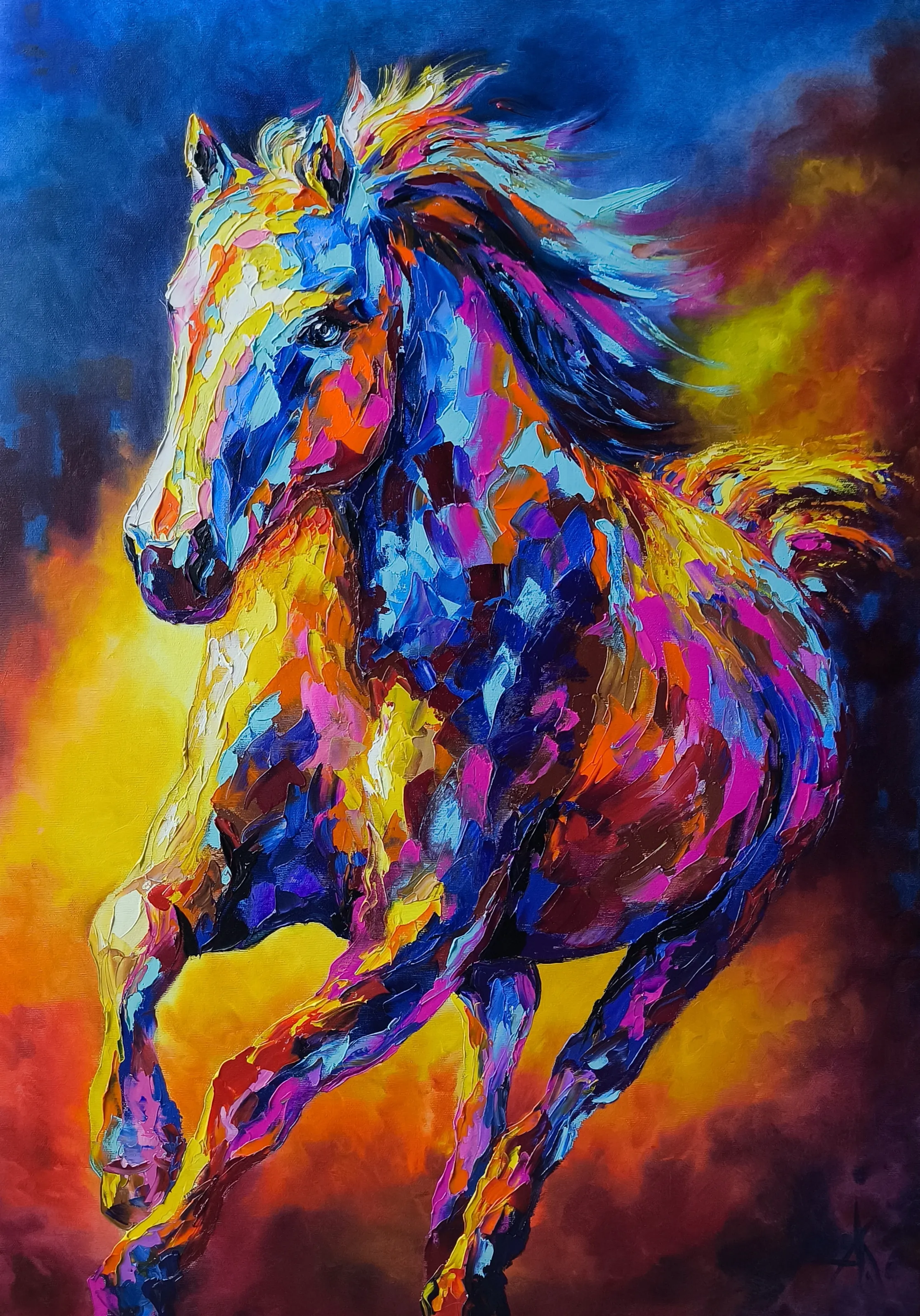 Зображення "Fiery momentum" від Anastasia Kozorez , розмір: 61 × 85 cm, матеріали: Oil painting, canvas, медіум: Живопис, місто: Ukraine, Kyiv, ціна: €2600